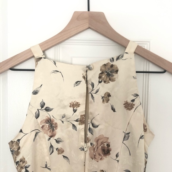 Vintage 90s/y2k Satin Floral Dress - Picture 2 of 5